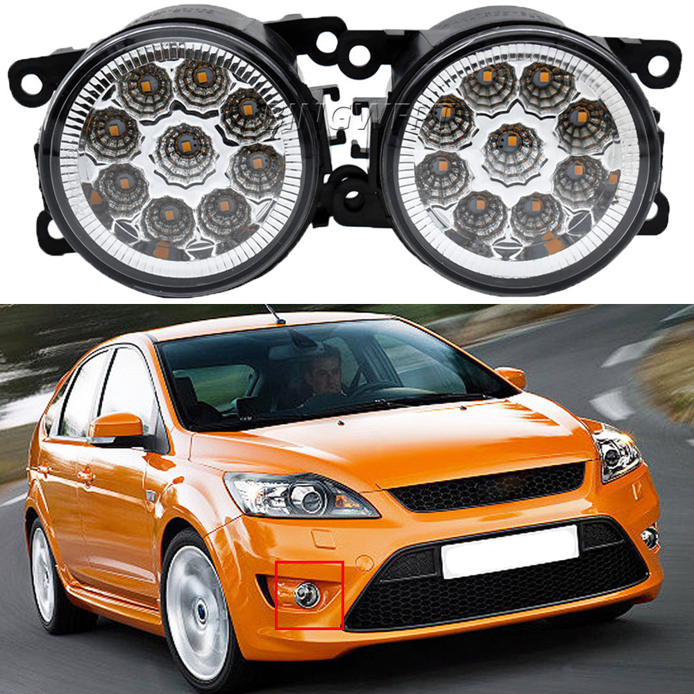 2 buah Lampu Kabut untuk Ford Focus 2 Lampu Kabut LED untuk Ford Focus MK2 2009-2011 Lampu Kabut Dep