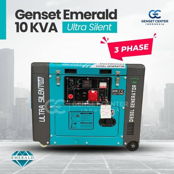 Genset Portable Emerald 10kva – 7500 watt 3 phase – Genset Silent – Solar – Bergaransi