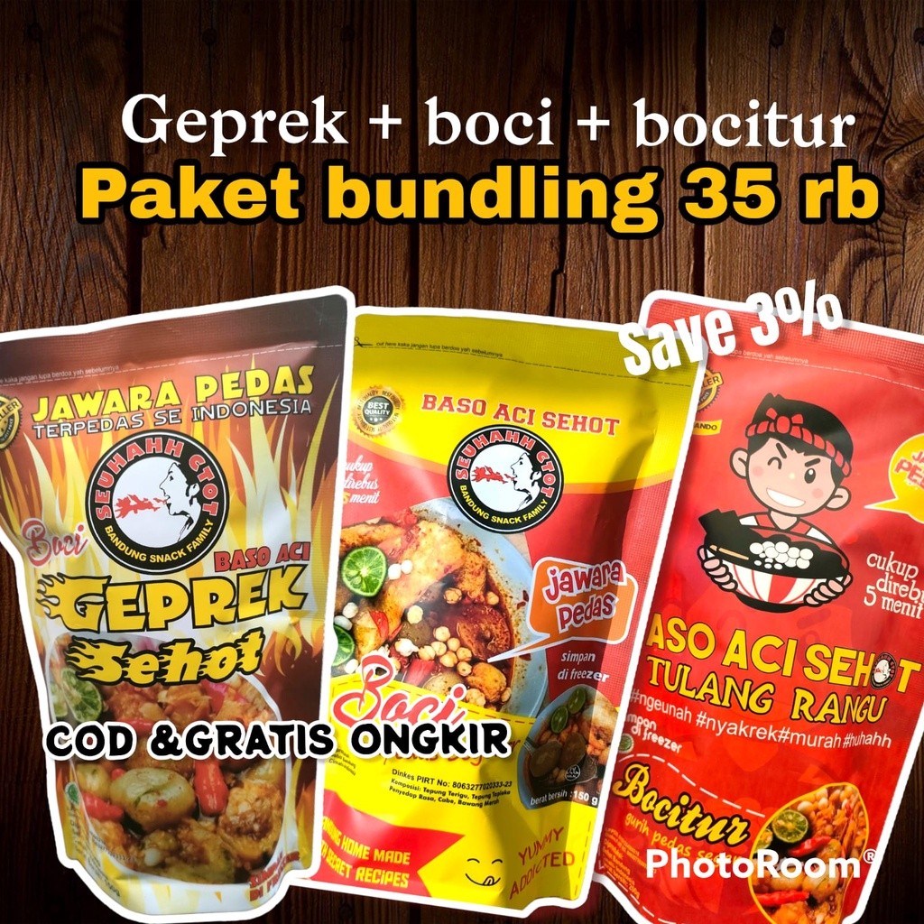 new - SEHOT - Paket bundling 3 Boci, Bocitur, Geprek