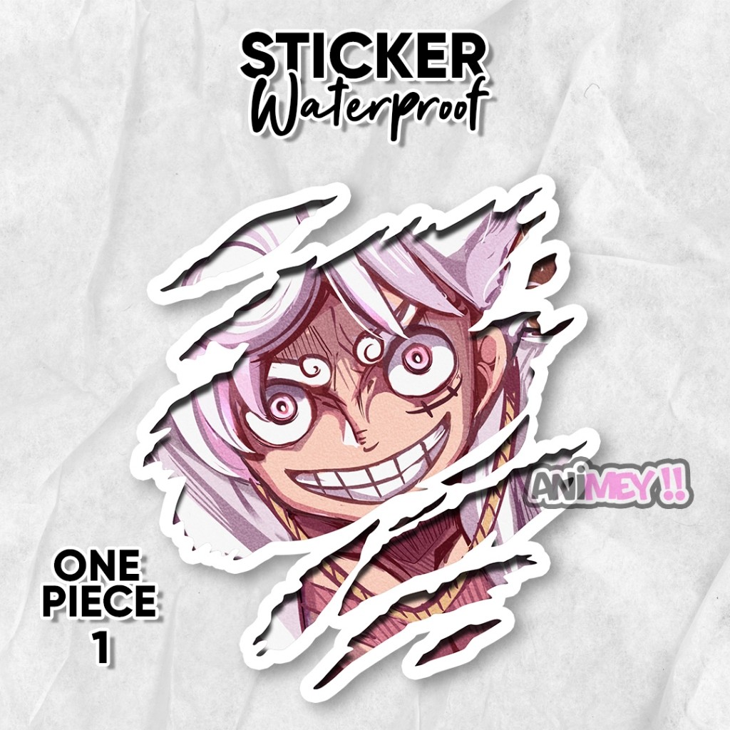 Stiker Scratch One Piece / Sticker Anime Waterproof