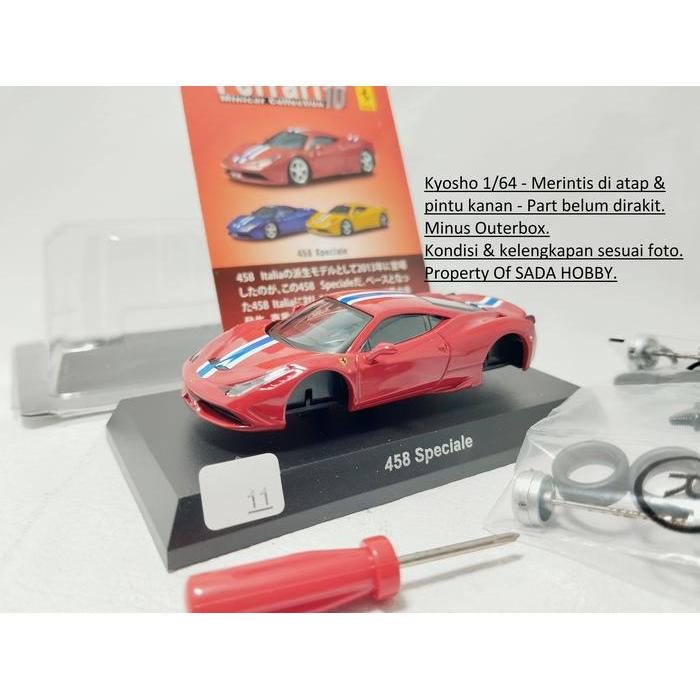 Skala 1/64 Ferrari 458 Speciale Merah Merintis Kyosho