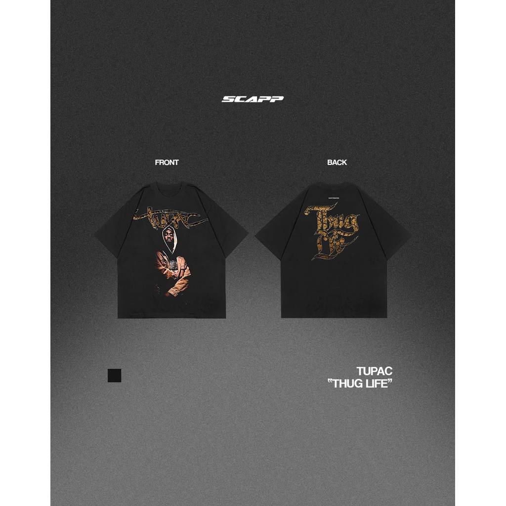 [COD] SCAPP | TUPAC THUG LIFE | HEAVY WEIGHT BOXY FIT Original Tee