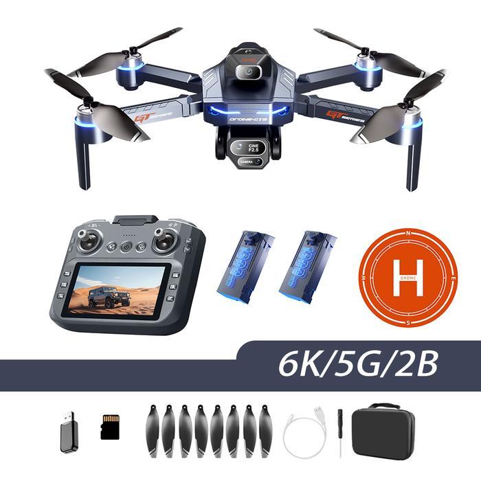 Drone R204/kamera HD 6K/versi layar besar, motor tanpa sikat, penghindaran rintangan empat sisi/dron