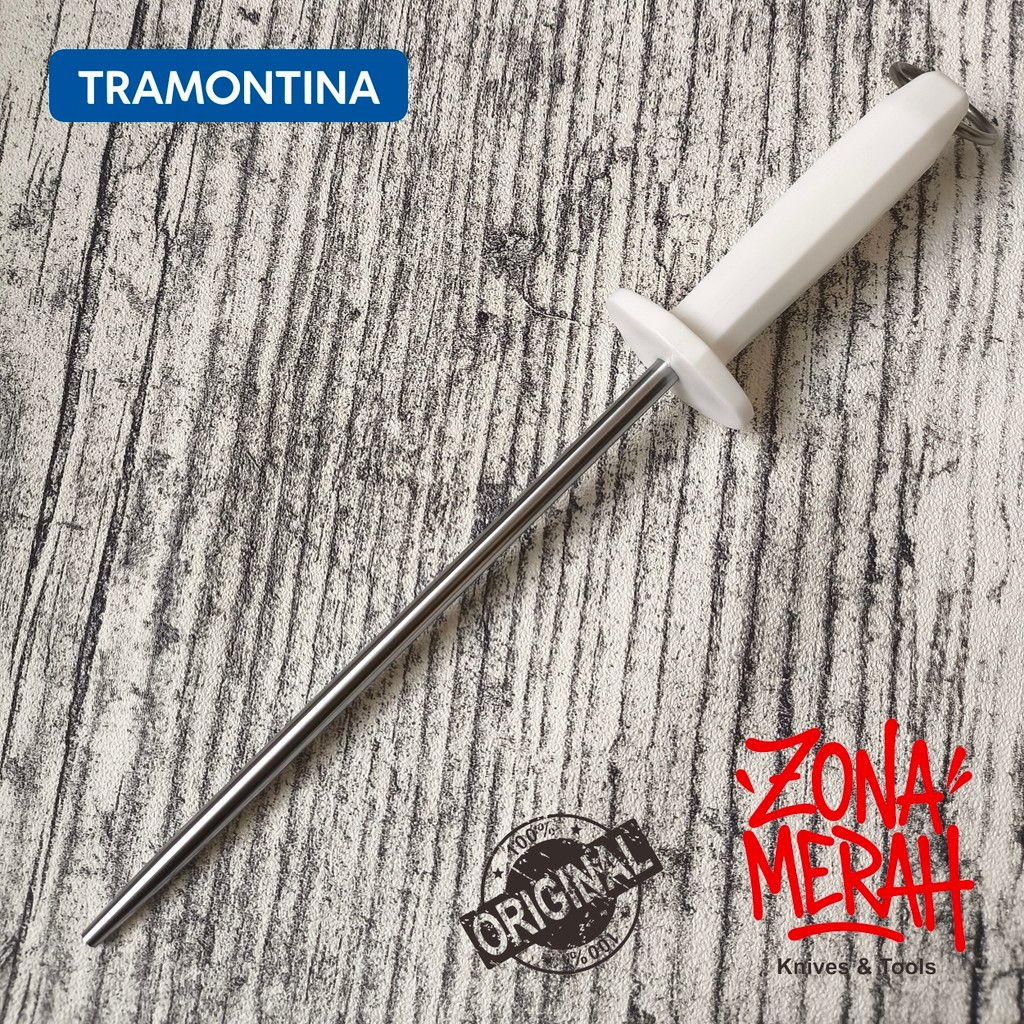 Honing steel pengasah pisau halus tramontina 12" original brazil 24643/082