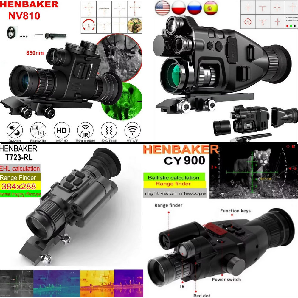 Henbaker NV710S NV700S NV810 CY10 T723-RL CY789 CY800 CY900 riflescope Camera recorder NV monocular 