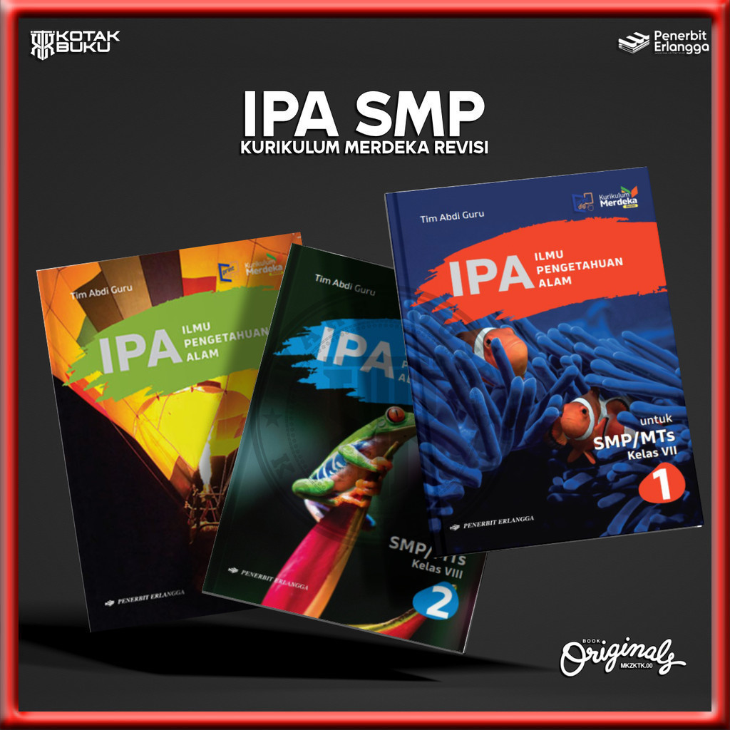 [ Erlangga ] Buku IPA Kelas 7 8 9 SMP Kurikulum Merdeka Revisi Terbaru