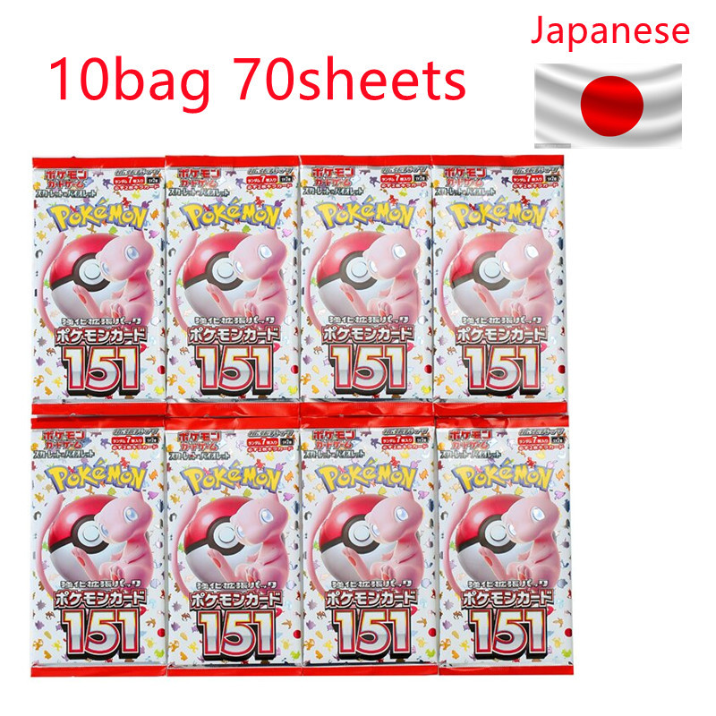 140pcs/Box Anime Pokemon Card Scarlet Violet 151 Japan SV2a Version TCG Classics Expansion Booster B