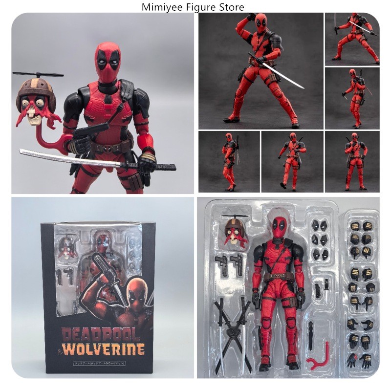 15.5cm Deadpool & Wolverine Articulated Figure Action Model Statue Desktop Decoration