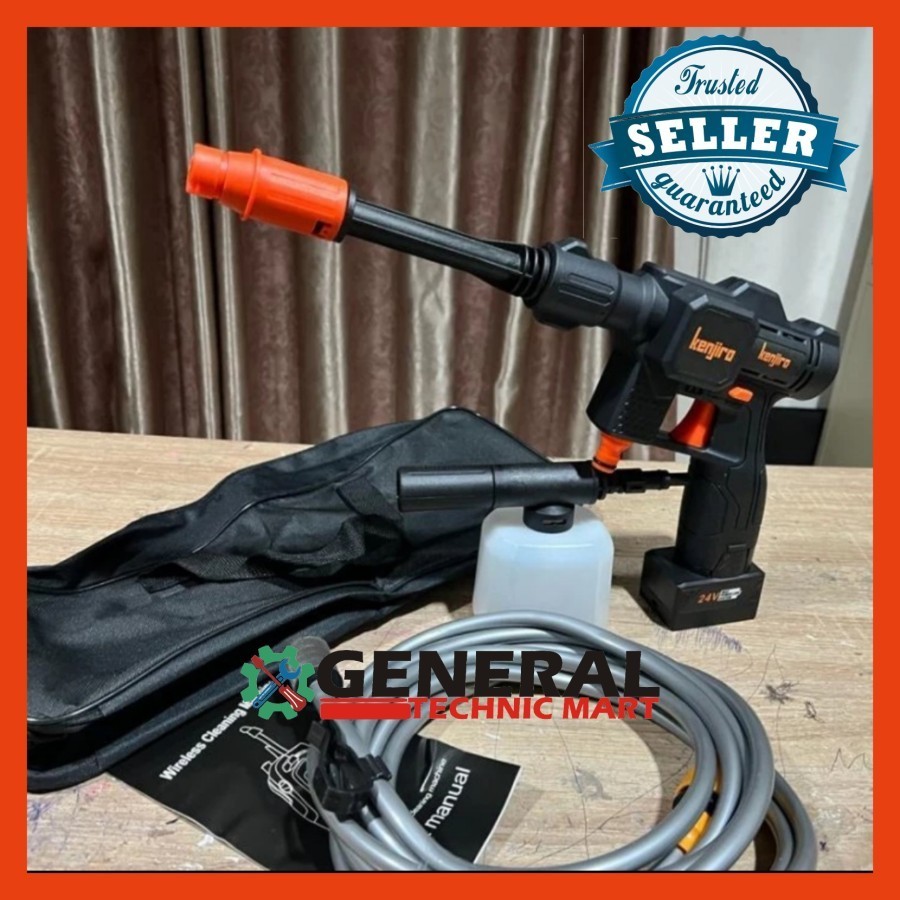 KENJIRO HPW 24V Jet Cleaner Cordless Baterai mesin cuci motor ac mobil Jet Cleaner Cordless Steam ME