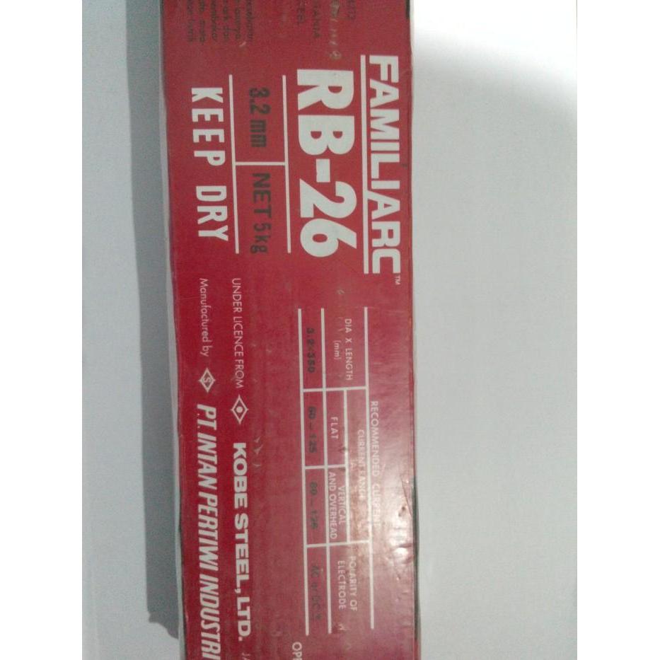 KAWAT LAS KOBE RB26 3.2MM dan 4.0MM - Kawat las KOBE RB-26 5KG - 3.2mm  Kawat Las KOBELCO