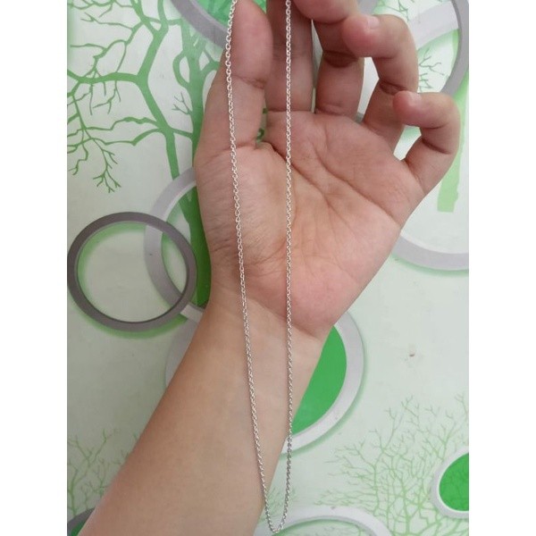 kalung medan polos perak murni