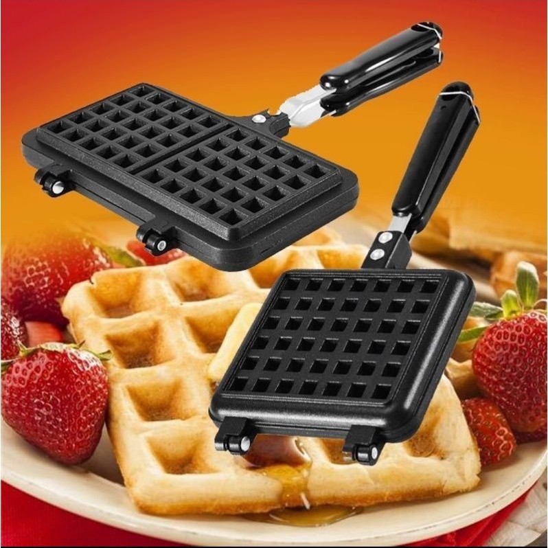 Cetakan kue Waffle Croffle Maker - Tempat buat Wafel Roti Donat Croissant Anti Lengket Marble coated