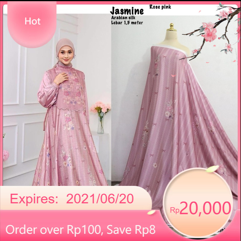 KAIN Arabian Silk Jasmine | TalmaTextile | persetengah Meter | Kain Meteran