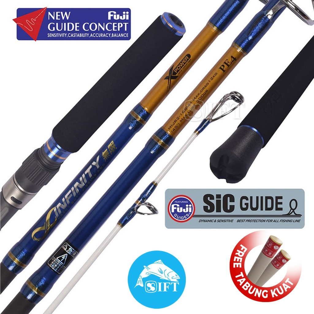 Joran Jigging MAGURO INFINITY | Fuji Sic + Seat | PE 4 6 8 Dasaran Laut | IFT PANCING