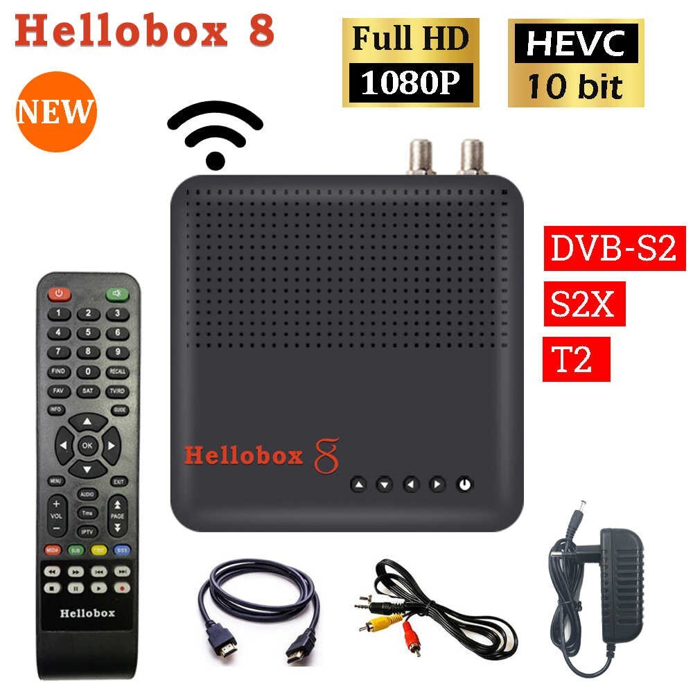 Hellobox 8 satellite receiver built-in wifi DVB T2MI DVBS2 Combo Twin Tuner Support TV Play On Phone