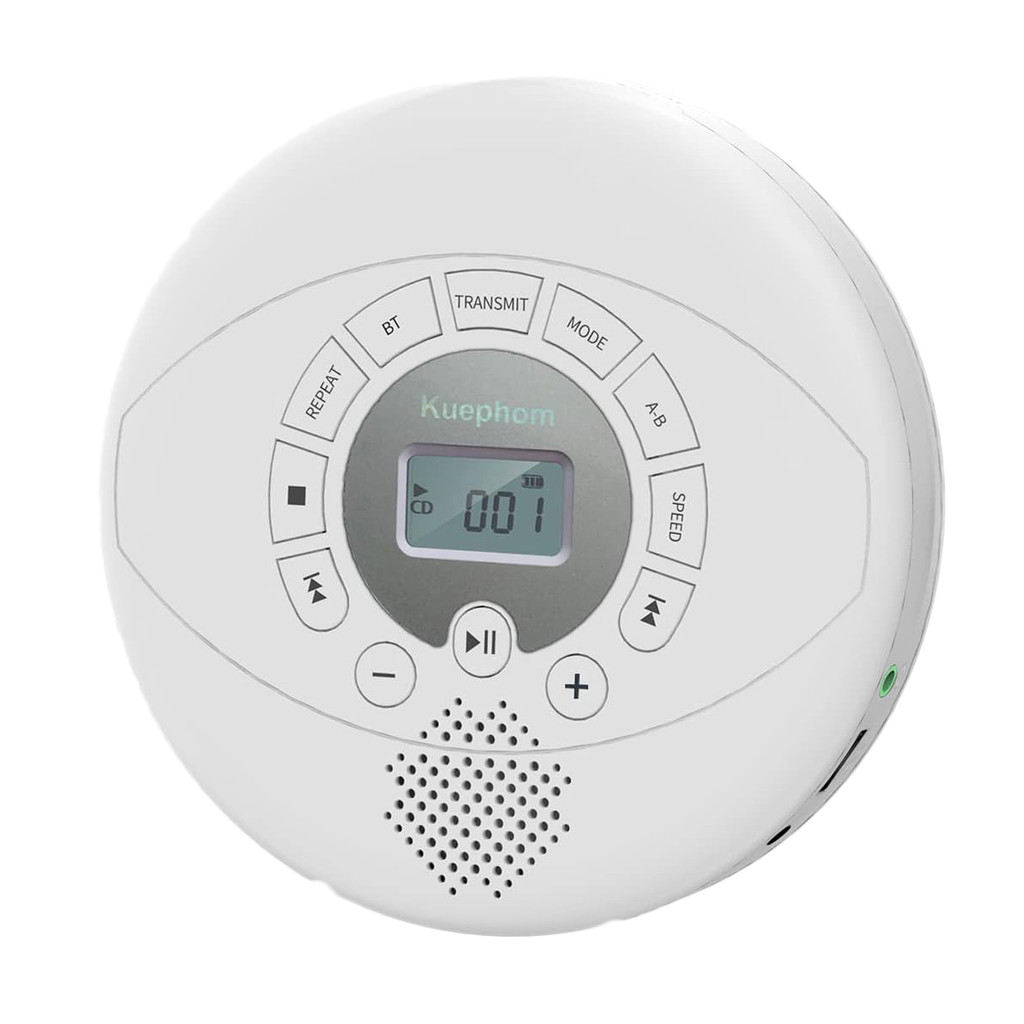Portable CD Player Bluetooth CD Walkman Built in Speakers Rechargeable CD Player  with USBAUXHeadpho