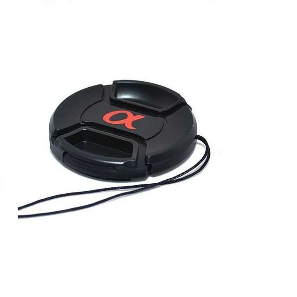 New 82mm 82 mm Center Pin Snap On Front Lens Cover Cap Hood w/ Strap for Sony Alpha A200 A300 A350 A