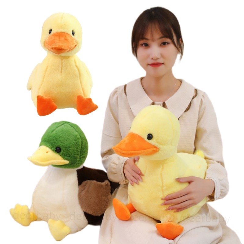 Cute Simulation Duck Plush Toy Mallard Duck And Small Yellow Duck Plush Toy Soft Stuffed Cotton For 