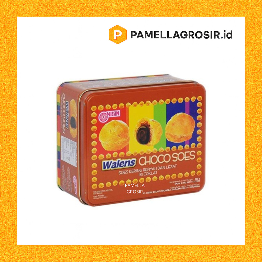 NISSIN WALENS CHOCO SOES KALENG 350GRAM