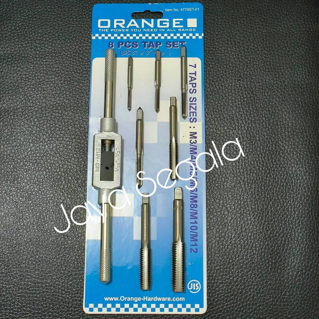 Gagang Hand tap die set 8 pcs Ulir drat baut snei senai