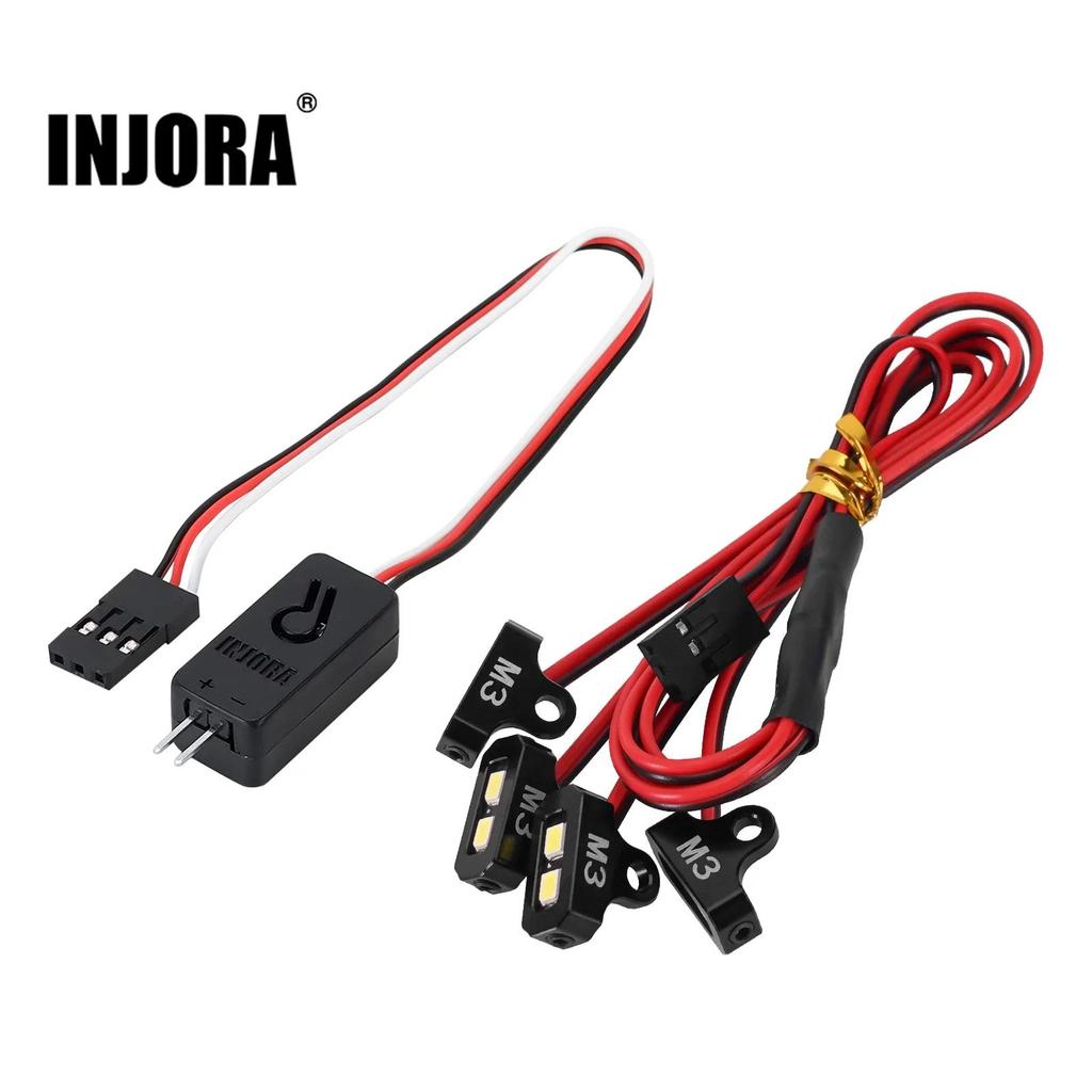 INJORA 4LED Rock Lights Kit for 1/10 RC Crawler (White, Yellow)