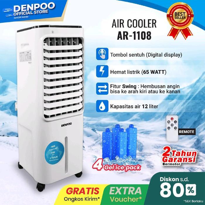 AIR COOLER PENYEJUK RUANGAN DENPOO AR 1108XF - 12 LITER - Air cooler Ar-1108