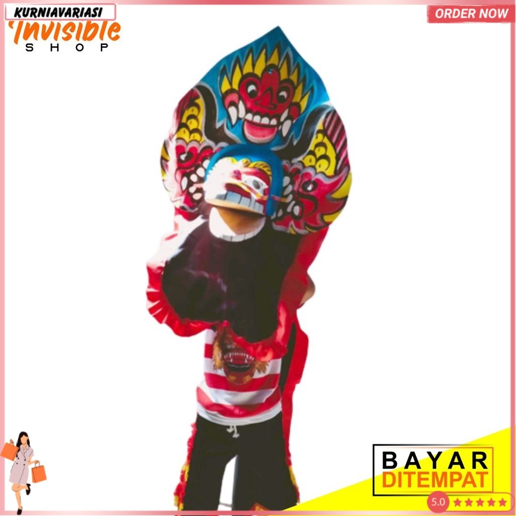 Paket stelan baju reog + barongan besar kain panjang | set baju reog dan caplokan KNV -40