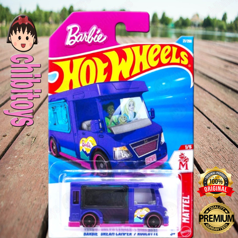 Hot Wheels Barbie Dream Camper Ungu Diecast Mobil Van Camper