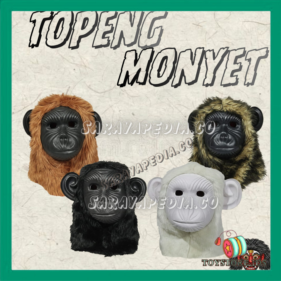 Topeng Monyet Bahan Bulu Spons Karet Allsize Dewasa Banyak Warna TOYS TOYS