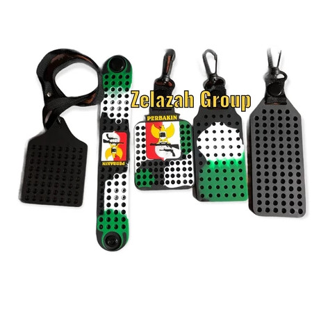 Karet Gantungan Mimis 4.5mm Tebal | Holder Peluru Gotri Logo Perbakin Camo Hitam