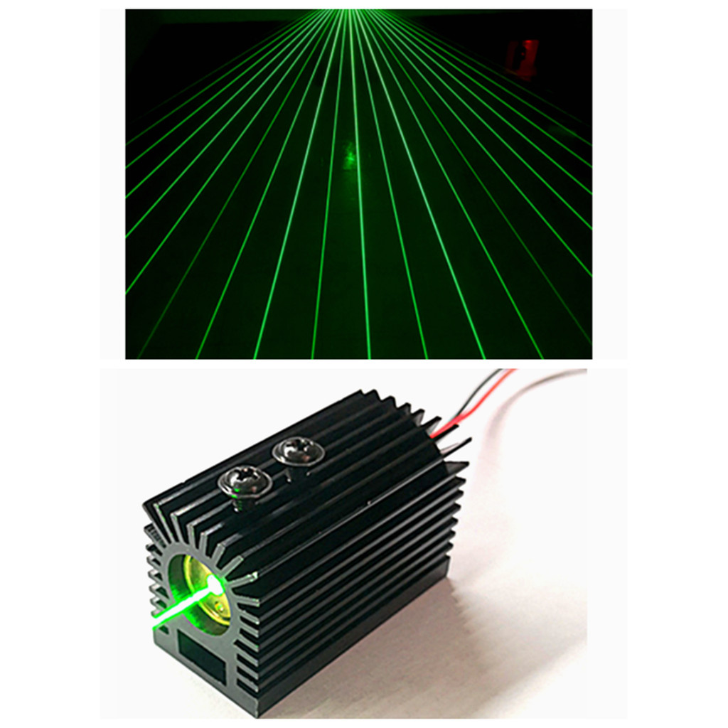 532nm 50mw Fan-Shaped Green Laser Module with Heat sink