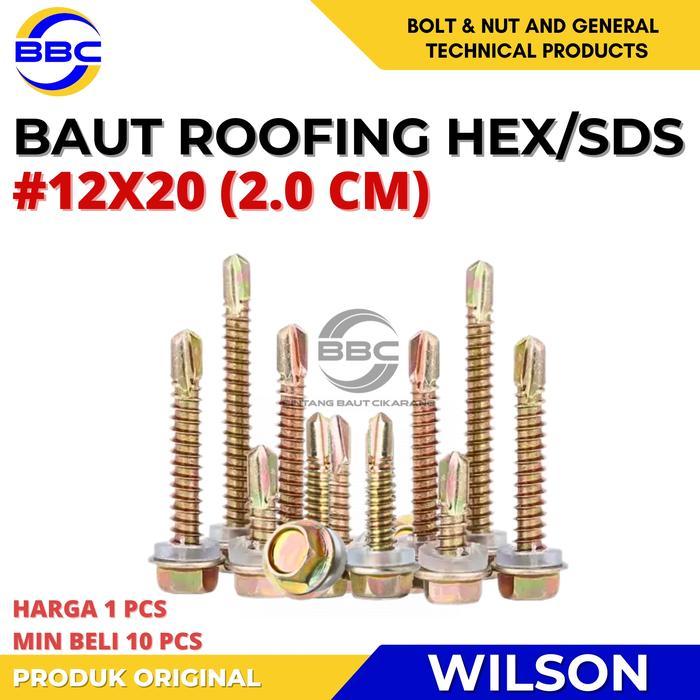 Sekrup Roofing SDS 12X20 Baut Roffing Baja Ringan HEX SDS