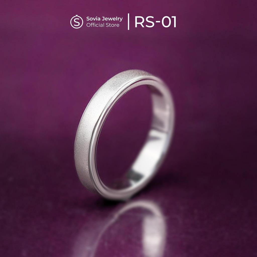 Sovia Jewelry - READY STOK Cincin Single Cowok Perak Silver RS 01, RS 02, RS 03