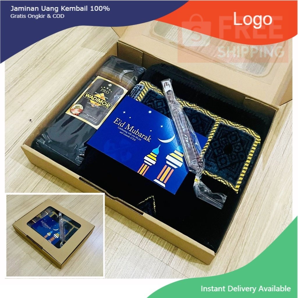 PAKET KOMPLIT HAMPERS SARUNG TENUN WADIMOR DAN SAJADAH TURKI BLUDRU TEBAL, FREE TASBIH ORIGINAL BRAN