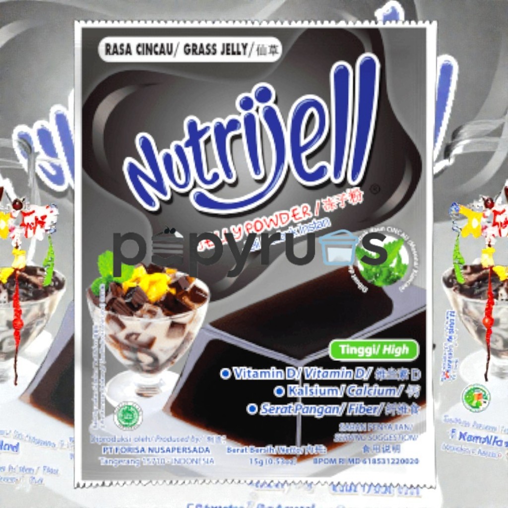 AGAR AGAR NUTRIJELL AGAR RASA CINCAU ISI 12 SACHET JELLY POWDER NUTRIJEL