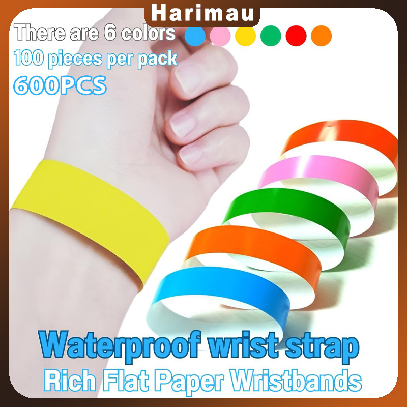 600pcs Gelang Tiket Tali Pergelangan/Gelang Tiket/Gelang Event Anti Air Tiket Event PVC/Gelang Wahan