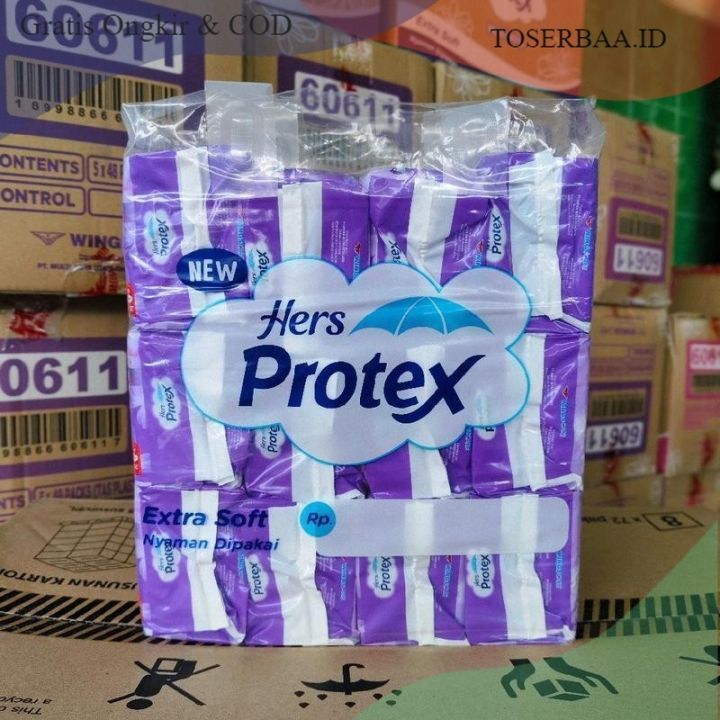 Hers Protex Ungu Maxi Wing Pembalut Wanita Isi 5 By RT3