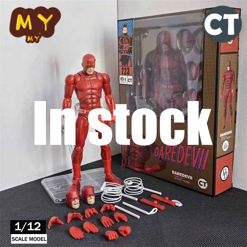 NEW CT Toys Daredevil Figure Mafex 223 SHF Daredevil Comic Action Figure PVC Figurine Statue Model C