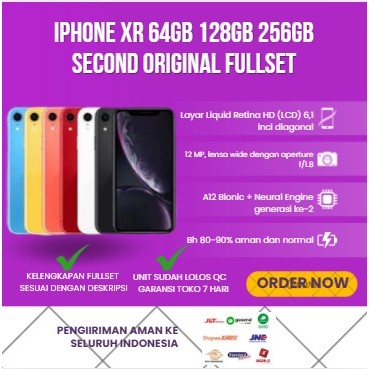 HP iPh XR Second 64GB 128GB 256GB Fullset