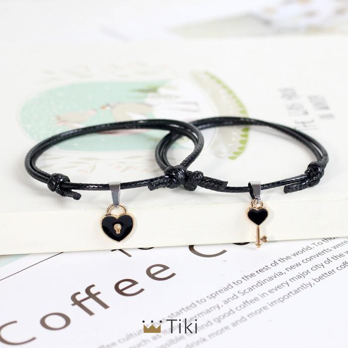 2 Pasangan Sederhana Gelang Kunci Cinta Kunci Gelang | Tiki