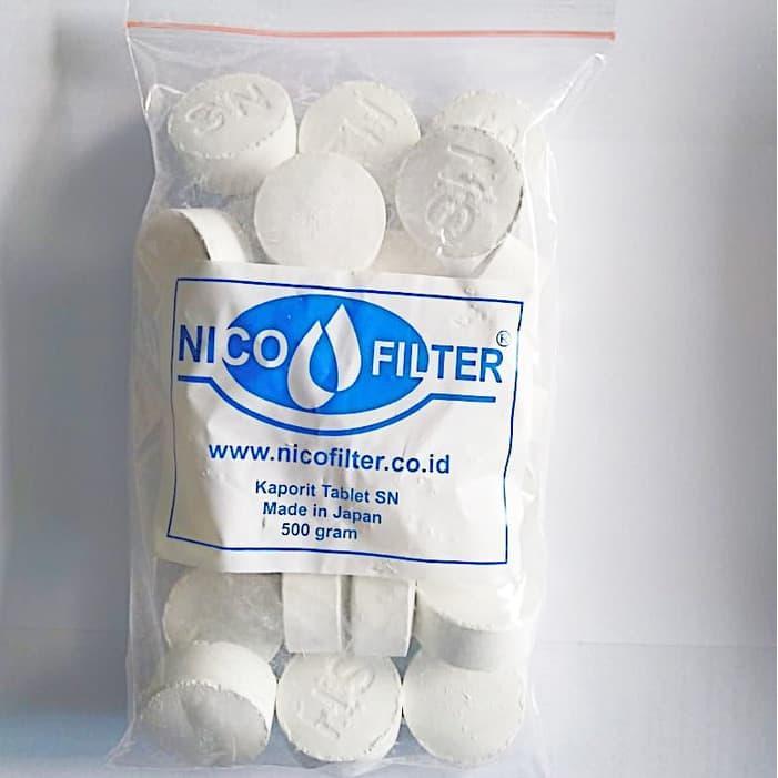 Kaporit Tablet Filter Air . Penyaring Air . Penjernih Air Nico