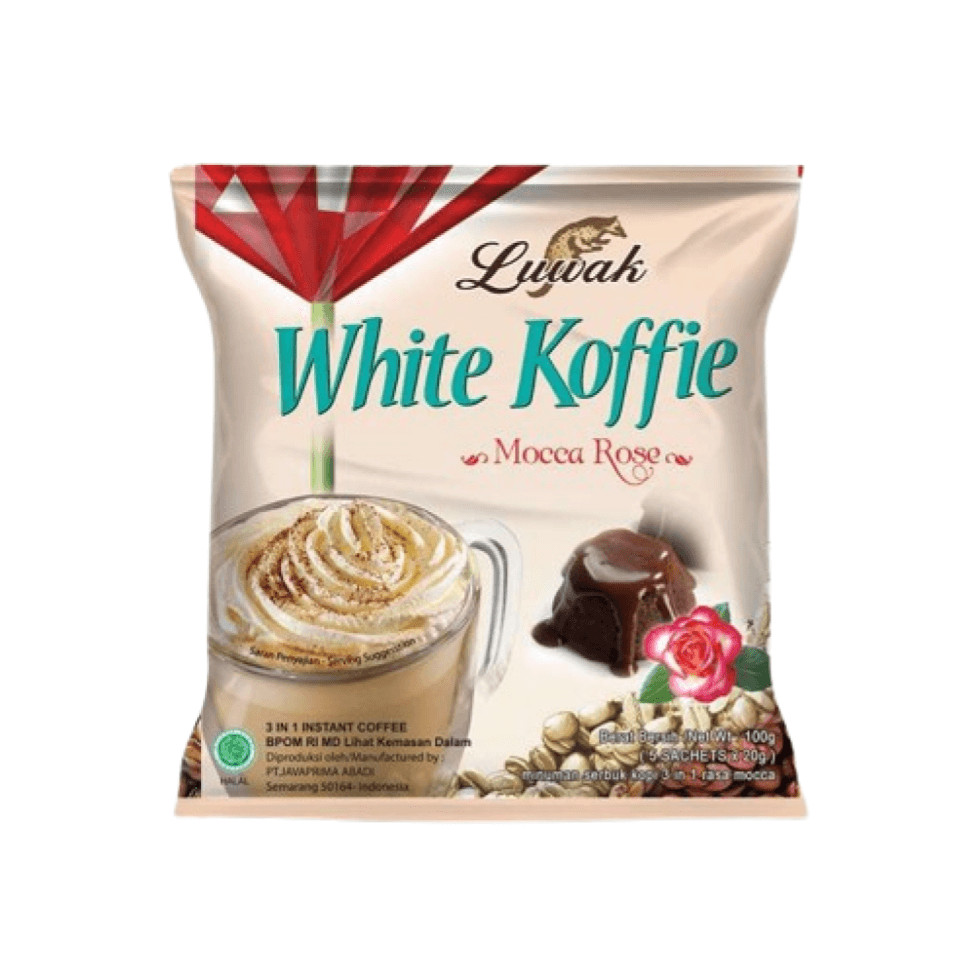 Luwak Kopi Bubuk White Koffie Mocca Rose Renceng 10 x 20 gr