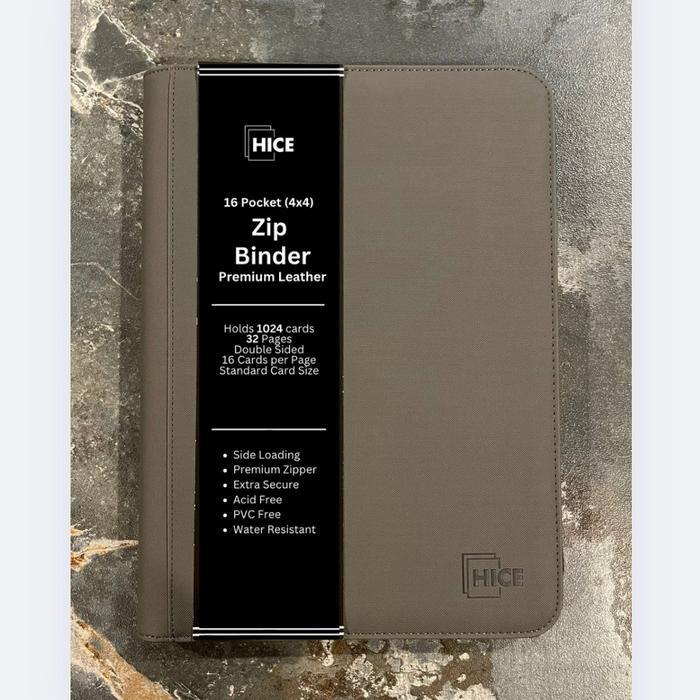 HICE Premium Zip Album Card Binder 16 Pocket Binder Kartu Pokemon Magic One Piece Flesh and Blood - 