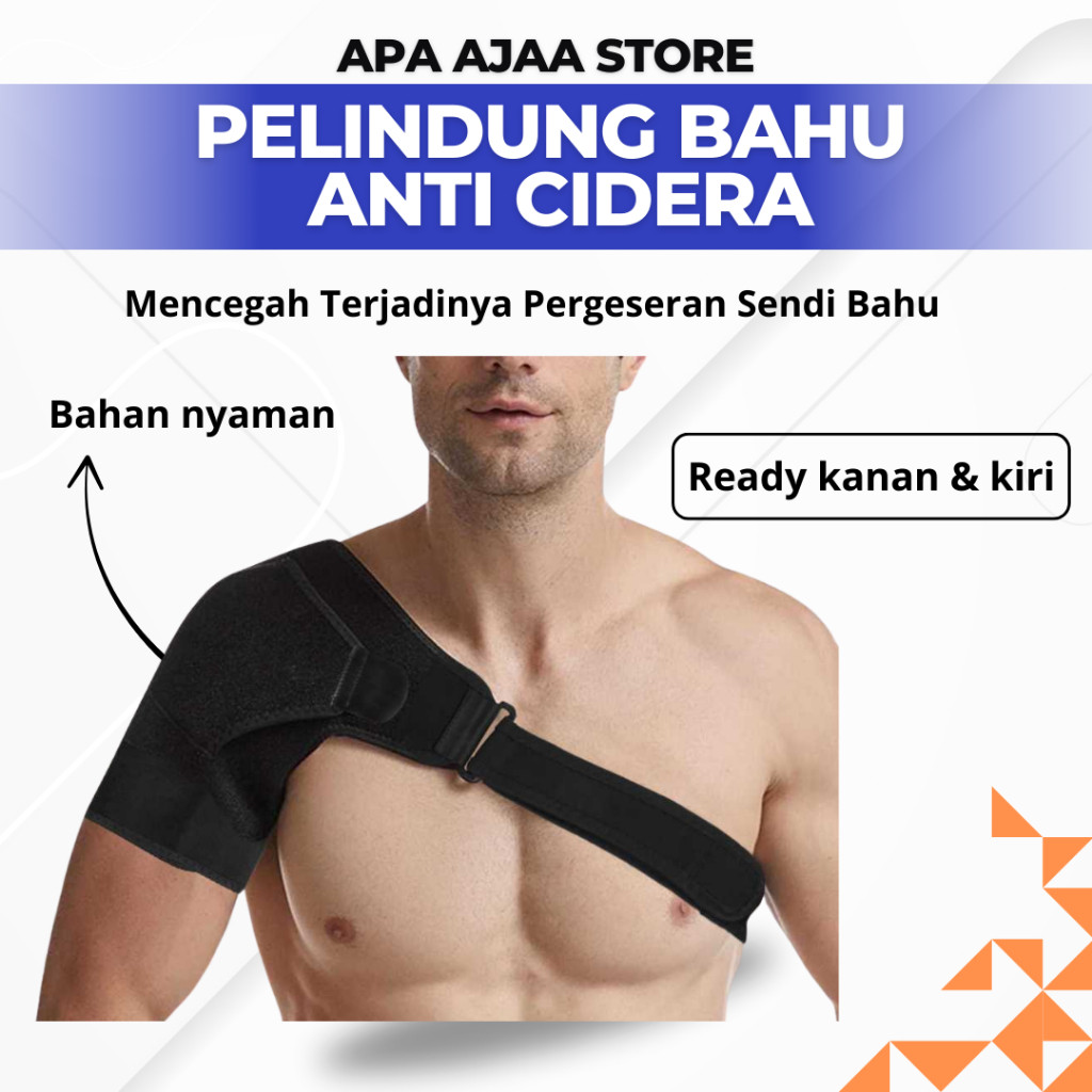 CIMOSHOP - Alat Penyangga Bahu Tangan Kiri Kanan Terapi Cedera Deker Pelindung Back Shoulder Suport 