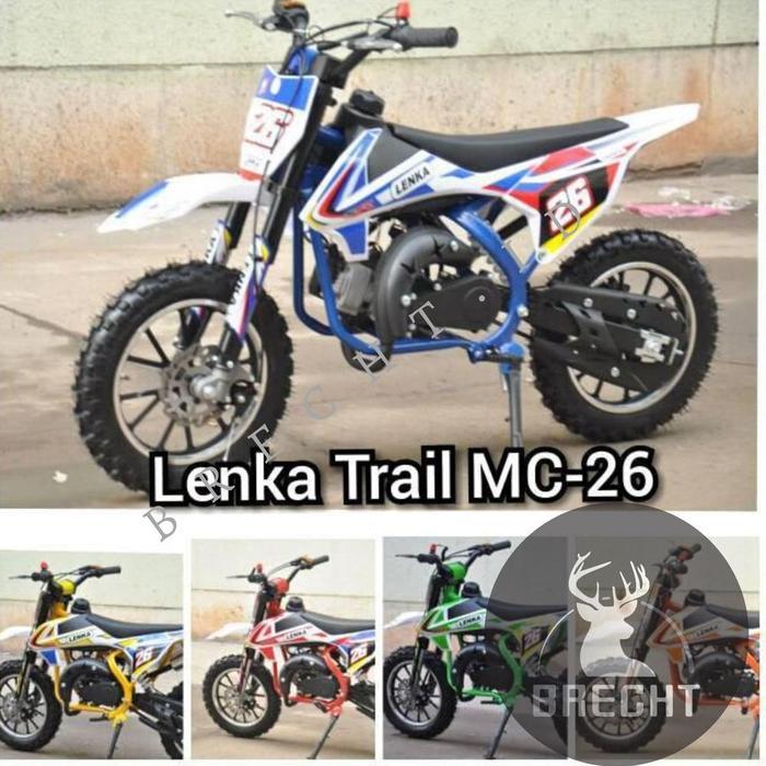 motor trail listrik Mini Trail Lenka MC 26/ Mini Moto/ Motor Bensin Anak (Khusus Indah Cargo) - Hija