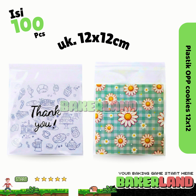 Plastik Opp 12x12 / Plastik Opp Motif / Plastik Opp / Plastik Opp Tebal /  Plastik Opp Bakery
