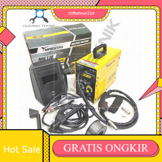 (MAESTRO MIG130) Mesin Las Listrik MIG 130 MAESTRO / Mesin Las Listrik MMA MIG 130 Dengan Tanpa Gas 