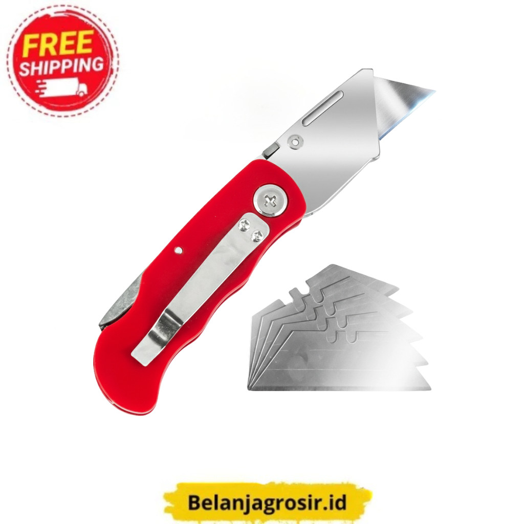 Pisau Lipat Cutter Industrial Serbaguna Super Tajam

