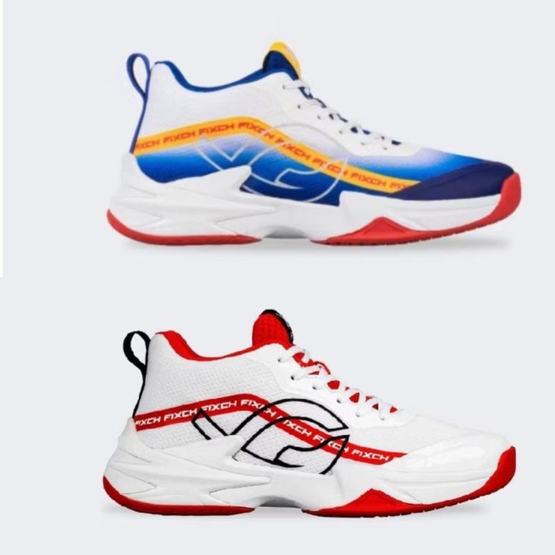 FIXCH SEPATU VOLI/VOLLEY ORIGINAL KNIVE - WHITE BLACK RED/fixch sepatu voli terlaris original/sepatu