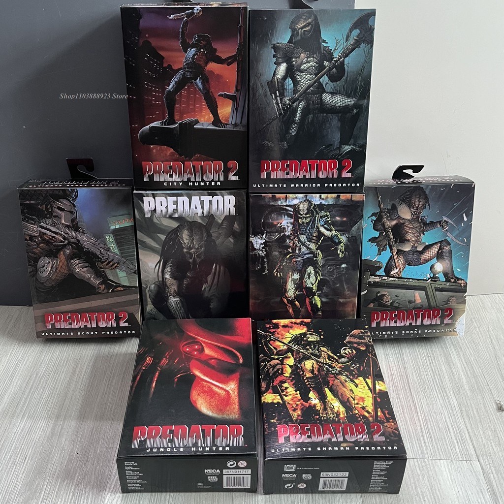 NECA Predator Figrue Ultimate Shaman Elder Armored Lost Warrior Jungle Hunter Snake Vision Predator 